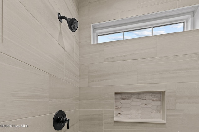 room details featuring tiled shower