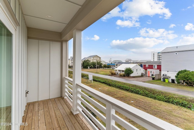 balcony featuring a residential view