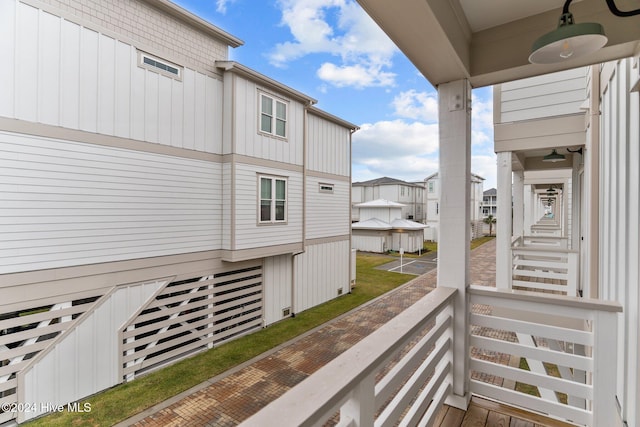 balcony with a residential view