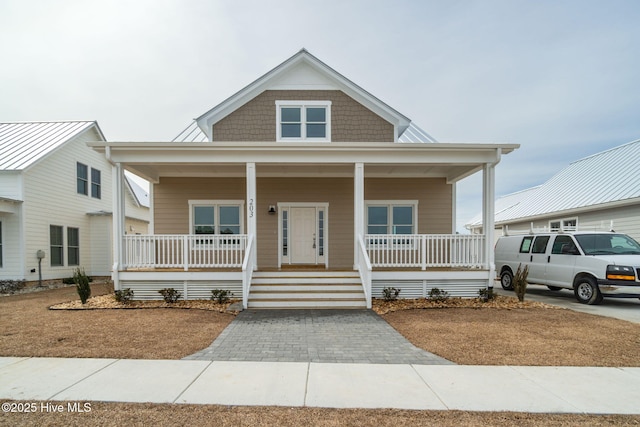 view of front of house with a porch