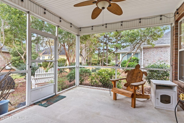 4151 Windham Ln, Southport, NC 28461 - sunroom with ceiling fan