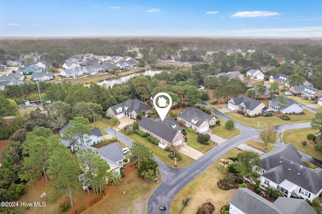 4151 Windham Ln, Southport, NC 28461 - aerial view of property's location with nearby suburban area and a large body of water