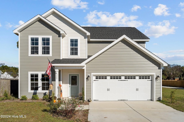 view of front of home with a front yard