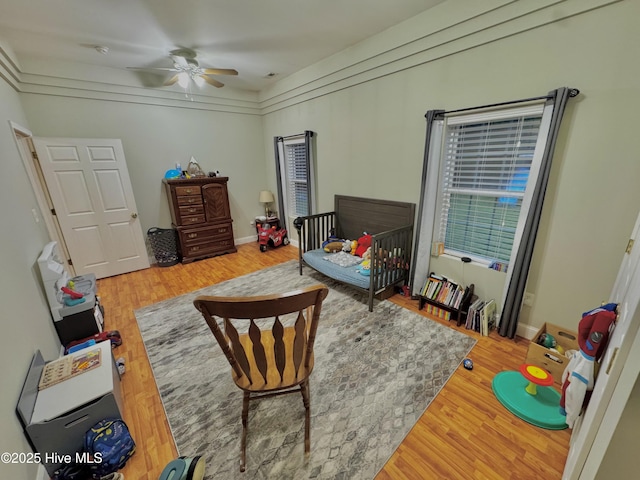 955 Mt Pisgah Rd SW, Supply, NC 28462 - living area with wood finished floors and ceiling fan