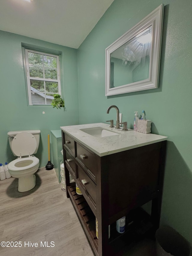 955 Mt Pisgah Rd SW, Supply, NC 28462 - half bath with vanity, toilet, and wood finished floors