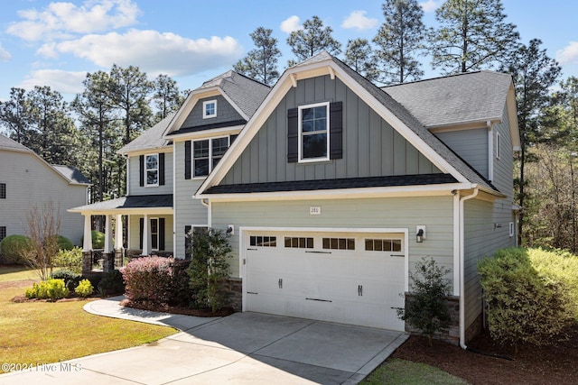 craftsman-style house featuring a garage