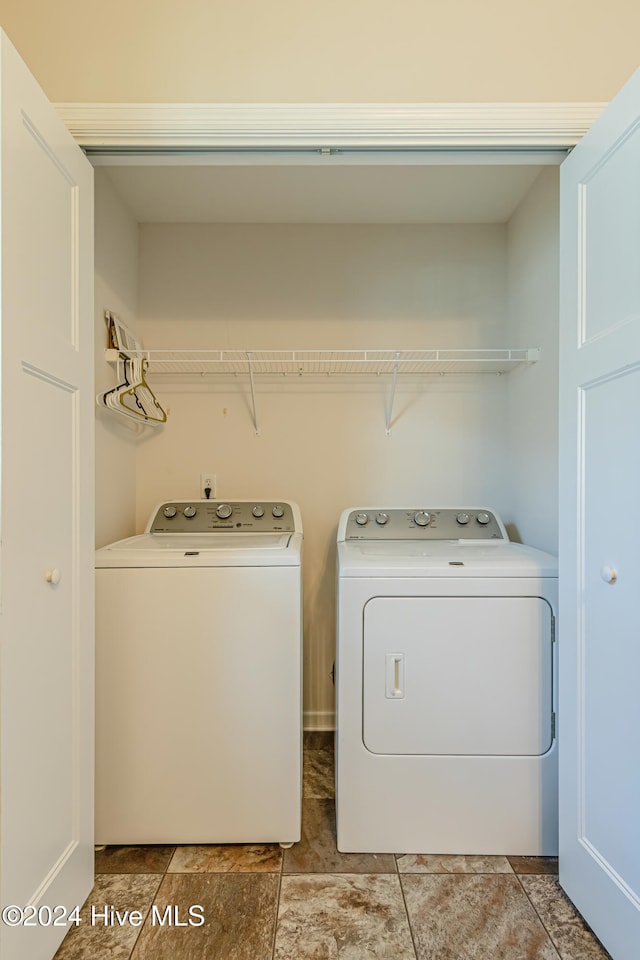 laundry area featuring washer and dryer