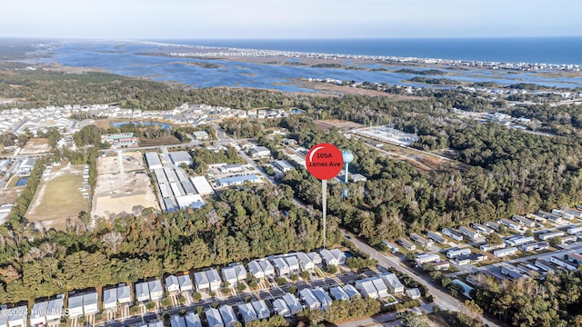 105 James Ave Unit A, Surf City, NC 28445 - aerial view of property and surrounding area featuring a nearby body of water and nearby suburban area