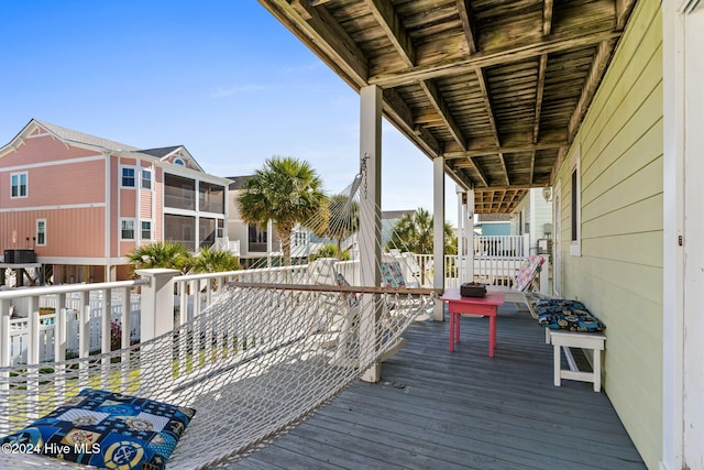 view of wooden deck