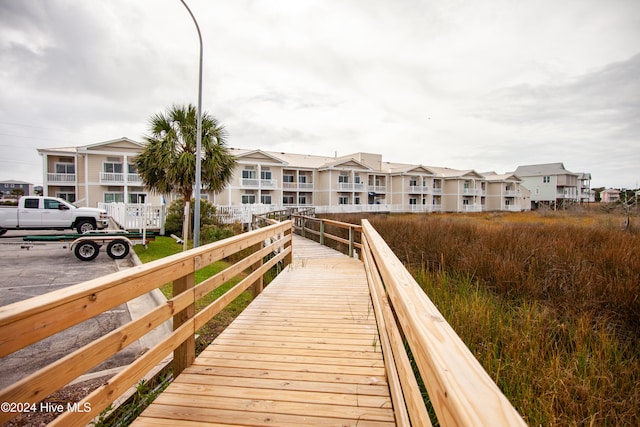 view of dock area