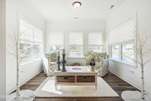 sunroom featuring visible vents