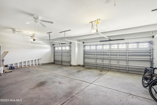 garage featuring a garage door opener