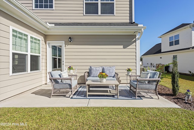 view of patio / terrace featuring outdoor lounge area