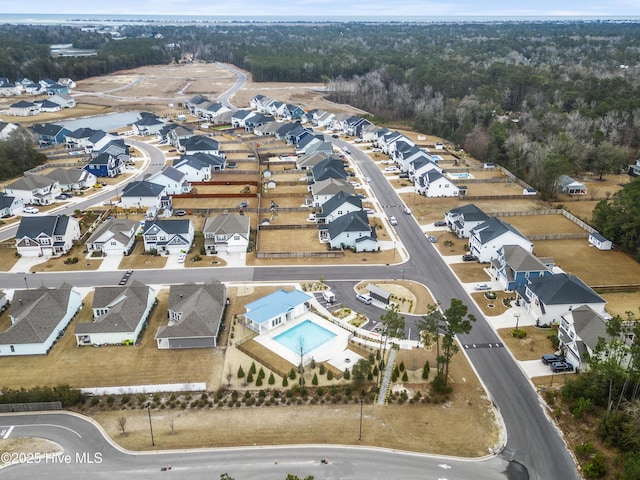 drone / aerial view featuring a residential view