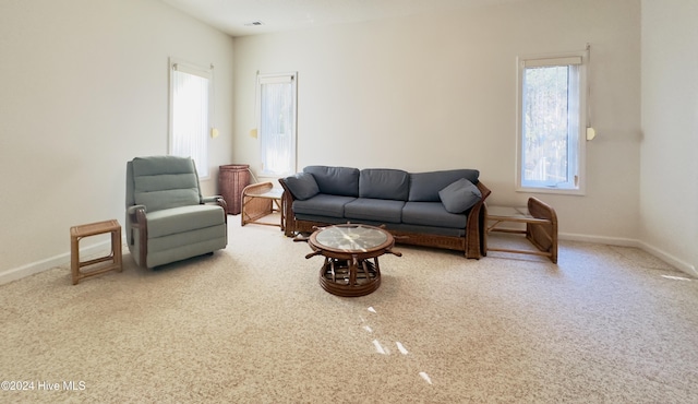 view of carpeted living room