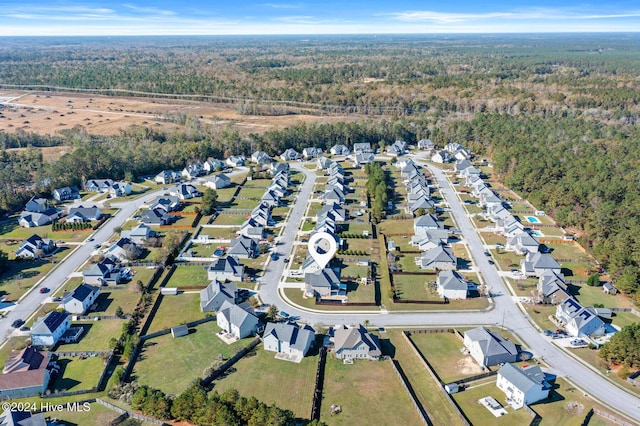 102 Hills Lorough Loop, Jacksonville, NC 28546 - view of property location with a heavily wooded area and nearby suburban area