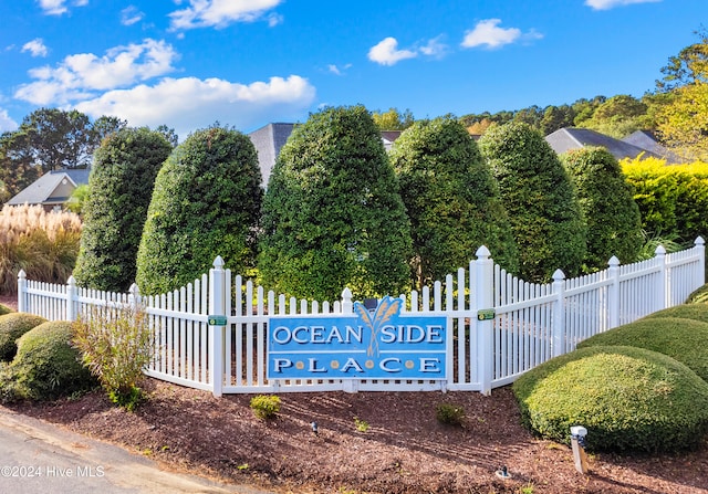 view of community sign