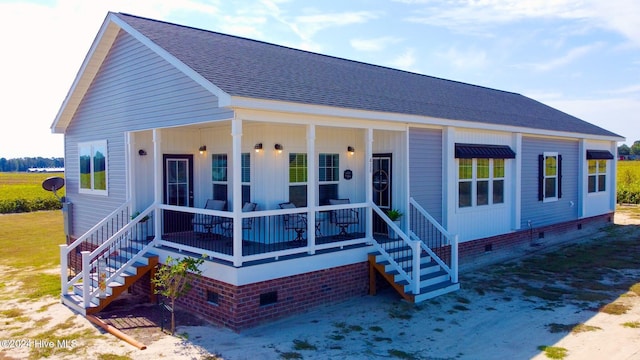 view of front of home with a porch