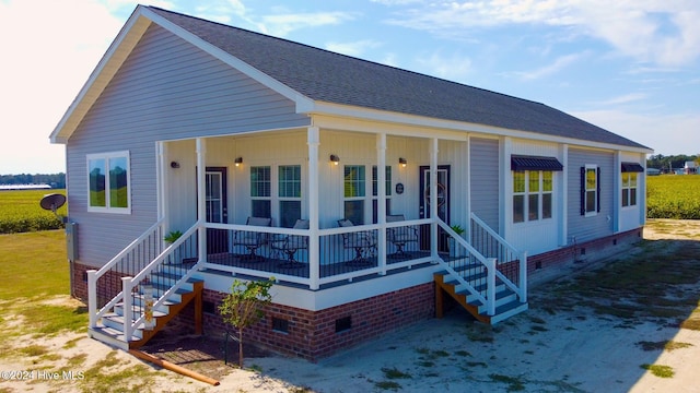 view of front of home with a porch