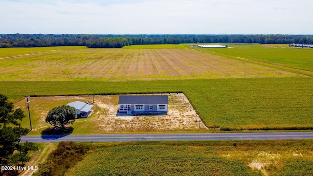 drone / aerial view featuring a rural view