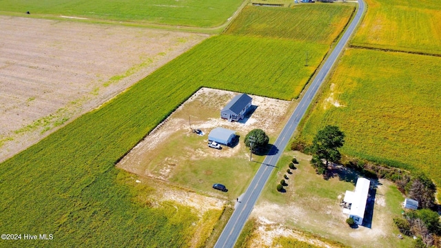 bird's eye view with a rural view