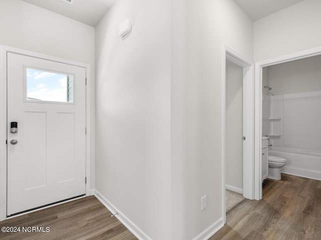 63 N Atlantic Ave Lot 143, Wilmington, NC 28411 - hall featuring baseboards, recessed lighting, and wood finished floors