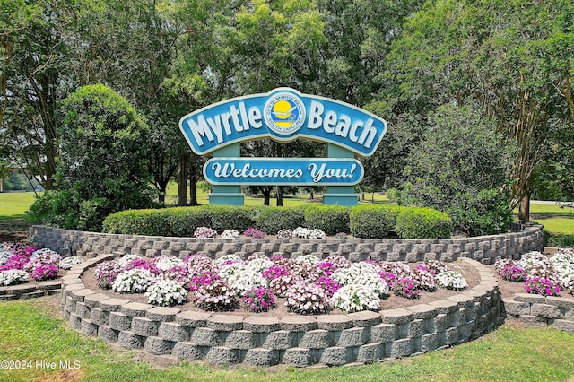 view of community sign