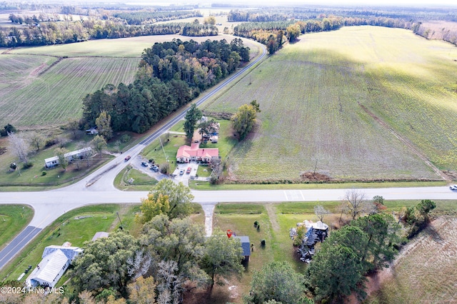 bird's eye view with a rural view