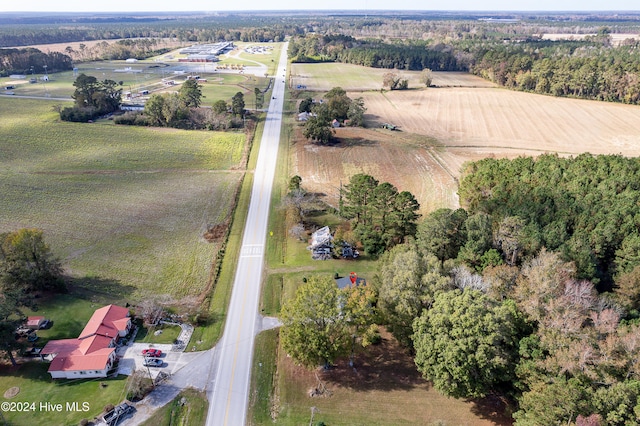 bird's eye view with a rural view