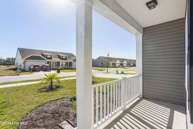 balcony with a porch