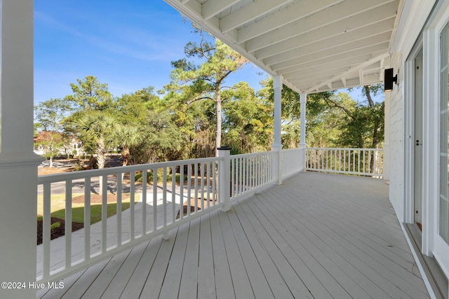 view of wooden terrace