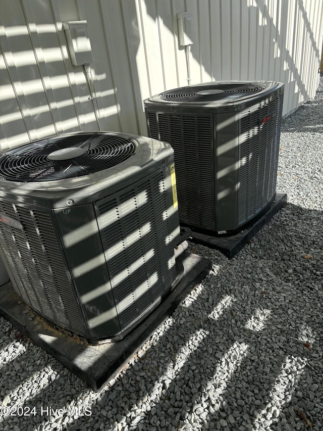 exterior details with central air condition unit