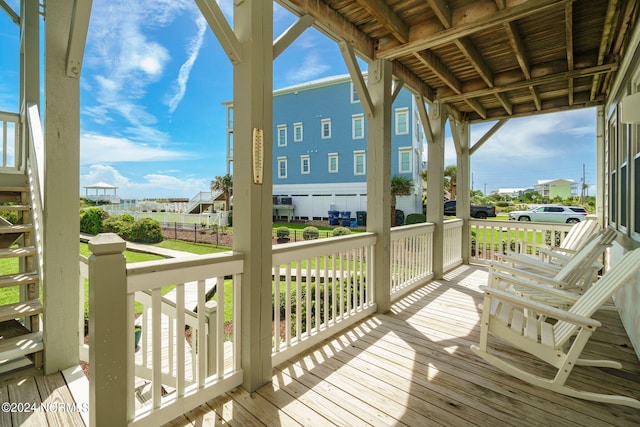 view of wooden deck