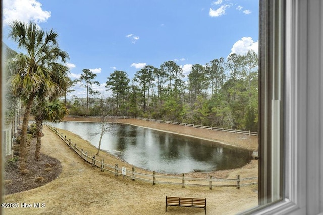 view of water feature