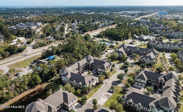 drone / aerial view with a residential view