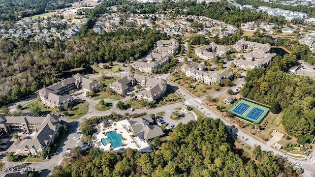 bird's eye view with a residential view