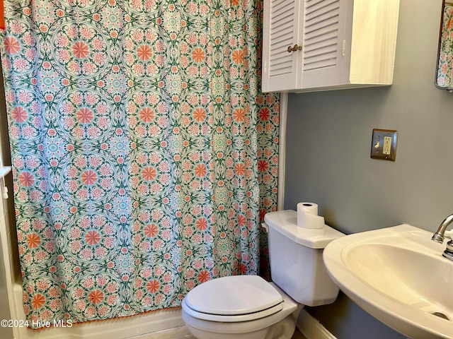 bathroom with toilet and sink