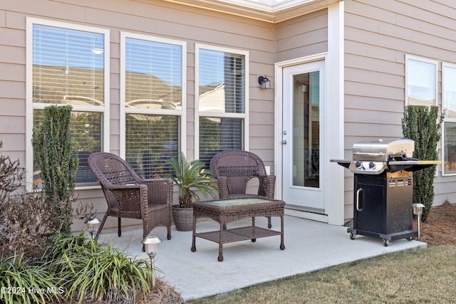 view of patio / terrace with area for grilling