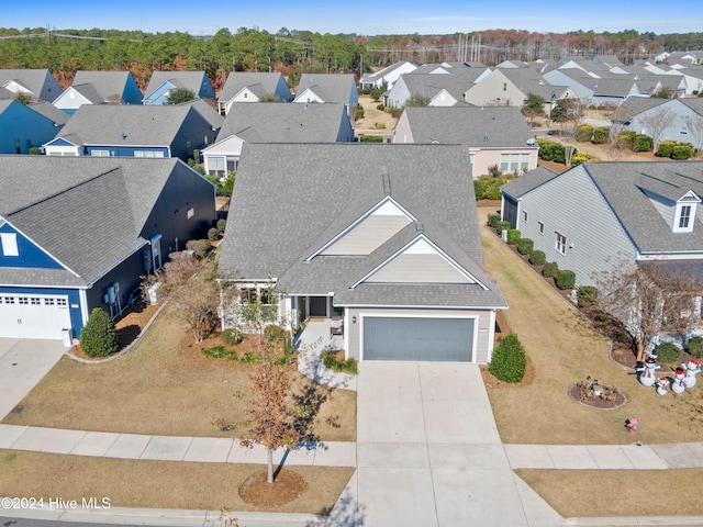 drone / aerial view featuring a residential view