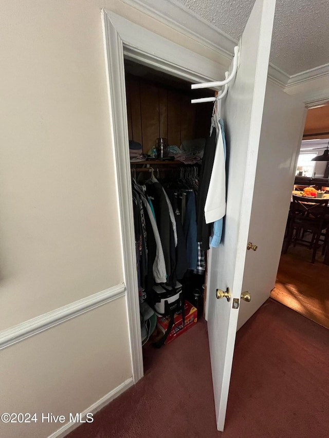 spacious closet featuring carpet floors