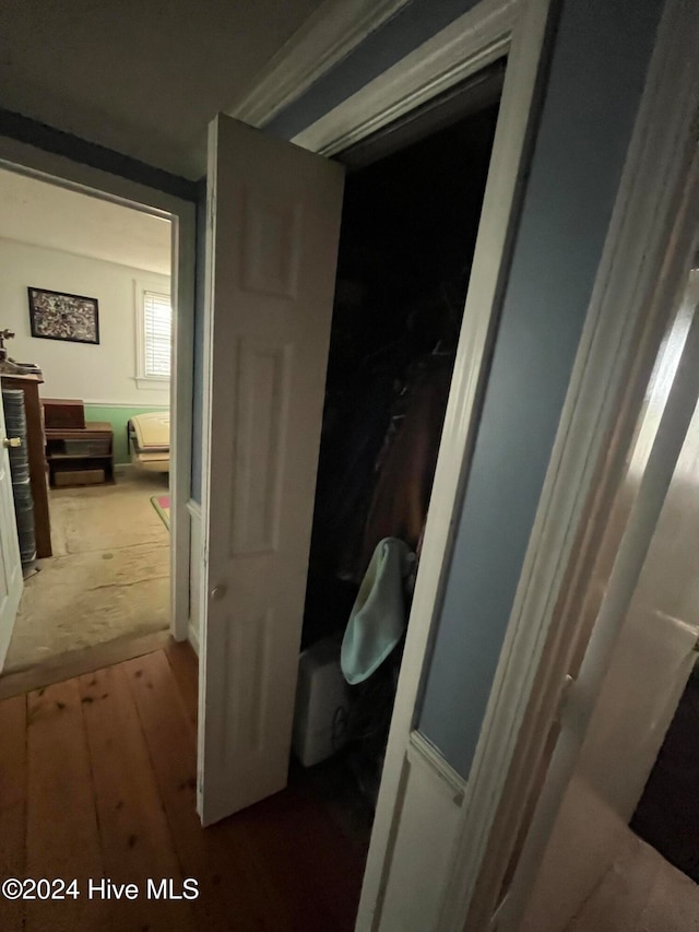 corridor featuring light hardwood / wood-style floors