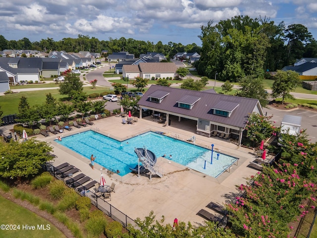 view of pool with a patio area