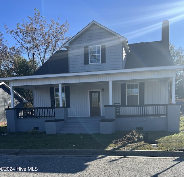 view of front of house with a porch