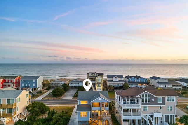 property view of water with a residential view