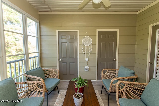 view of sunroom