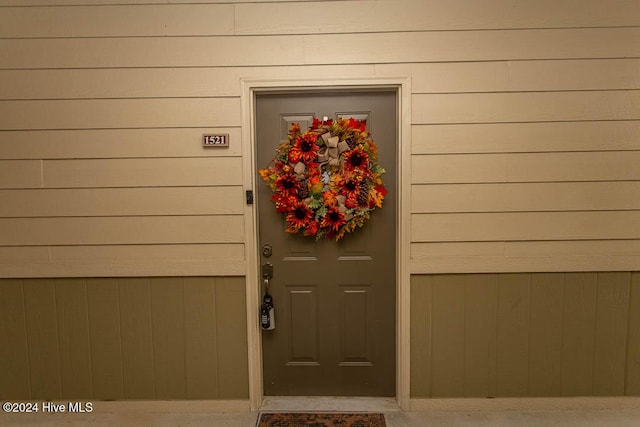 view of doorway to property