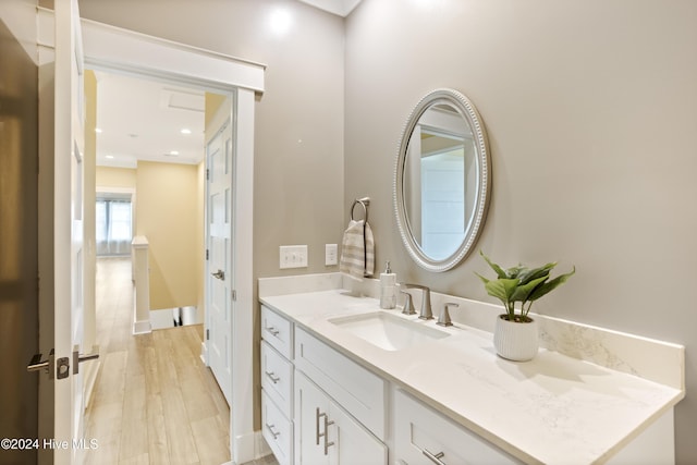 304 Birmingham Ave Unit 2, Carolina Beach, NC 28428 - bathroom with vanity, recessed lighting, and baseboards