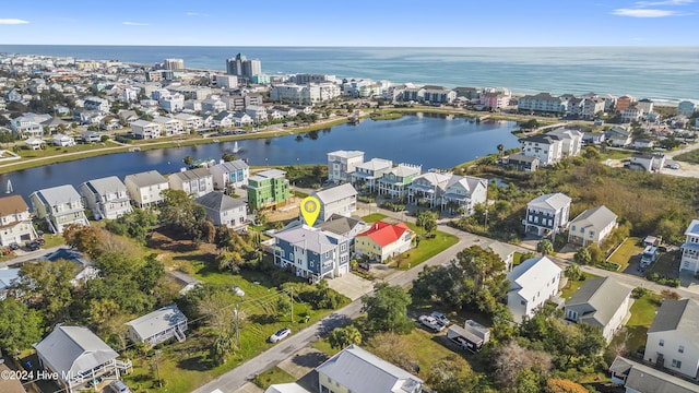 304 Birmingham Ave Unit 2, Carolina Beach, NC 28428 - aerial view of property and surrounding area with a large body of water and nearby suburban area
