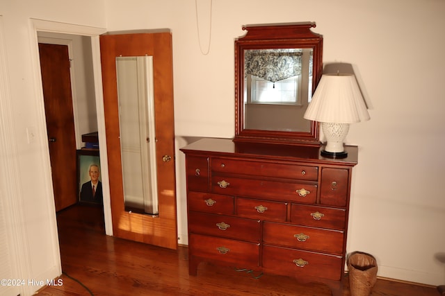 interior space featuring dark hardwood / wood-style flooring