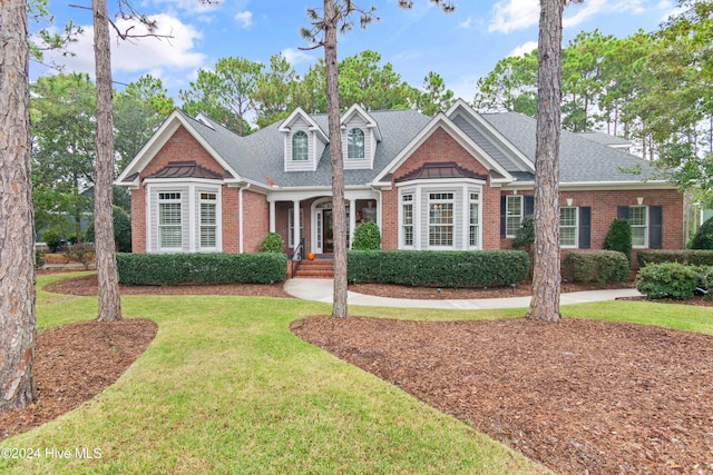 view of front of house with a front yard